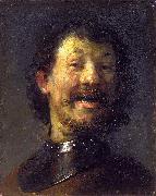 REMBRANDT Harmenszoon van Rijn The laughing man Sweden oil painting artist